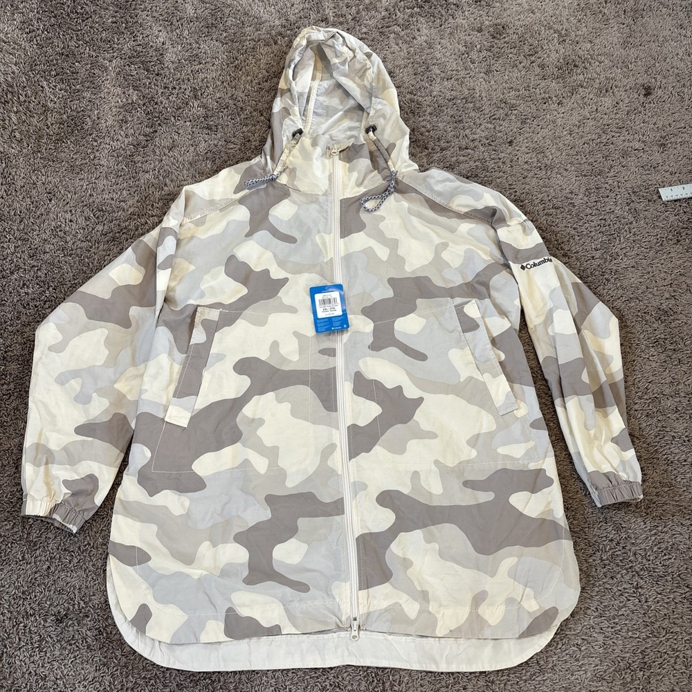 Columbia Little Fields Printed Long Jacket ‎ Women's Camo Outdoor XXL 2XL